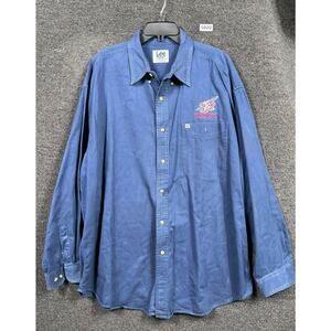 Vintage Houston Rockets Shirt Mens 2XL Blue NBA Basketball Lee Sport 90s